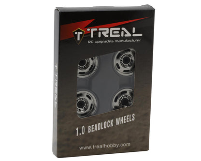 Treal Hobby Type E 1.0" 6-Slot Beadlock Wheels (Titanium) (4) (21.9g)