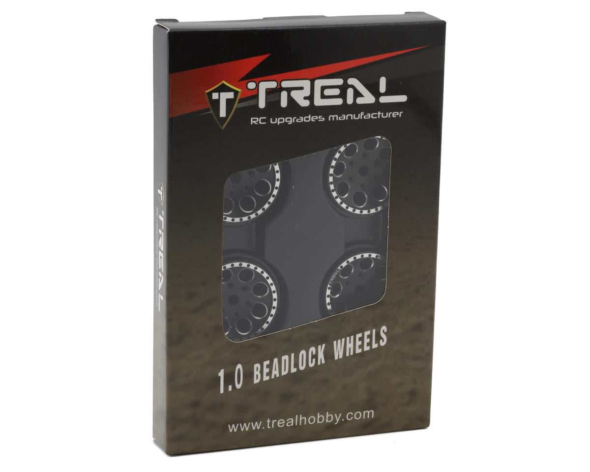 Treal Hobby 1.0" 8-Hole Beadlock Wheels (Black) (4) (22g)