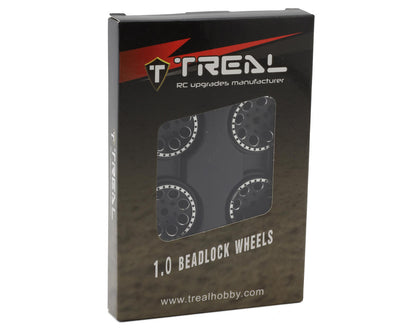 Treal Hobby 1.0" 8-Hole Beadlock Wheels (Black) (4) (22g)