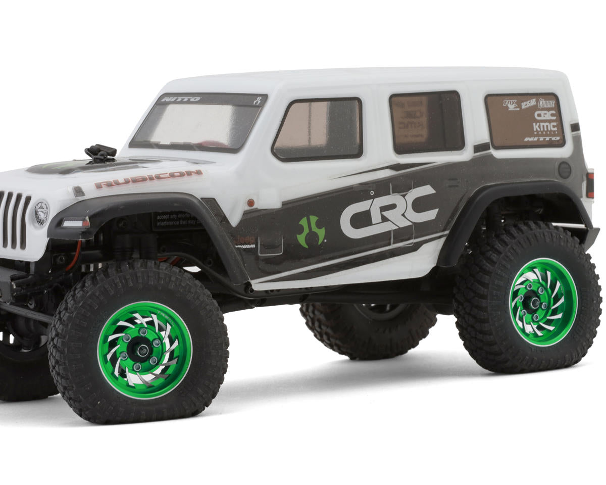 Treal Hobby Type L 1.0" Aluminum Cyclone Beadlock Wheels (Green) (4) (27.5g ea)