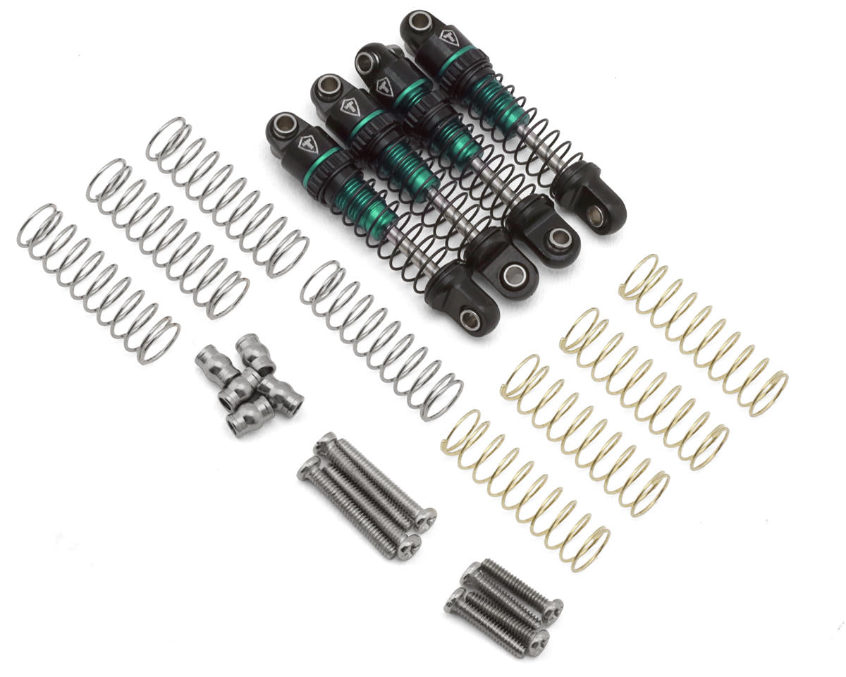 Treal Hobby Axial SCX30 23mm Aluminum Threaded Shocks (Green) (4)