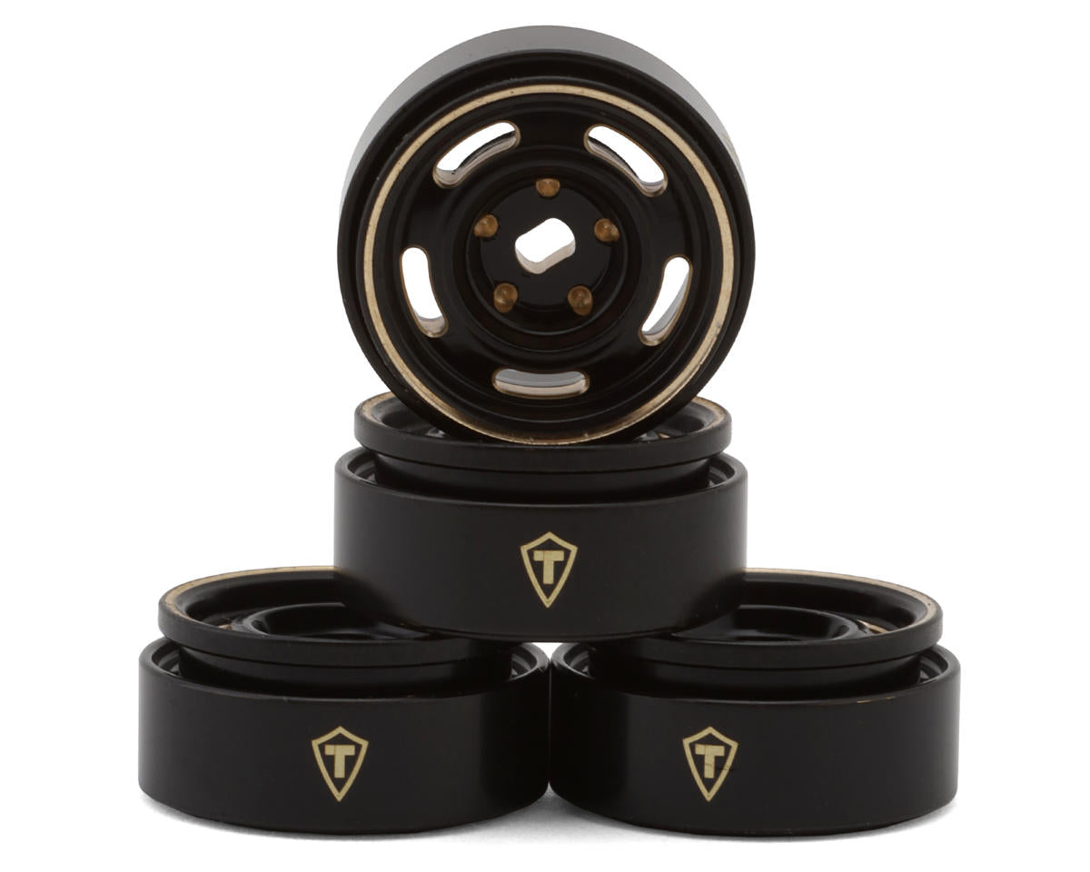 Treal Hobby 0.7" 5-Slot Brass Micro Rock Crawler Beadlock Wheels