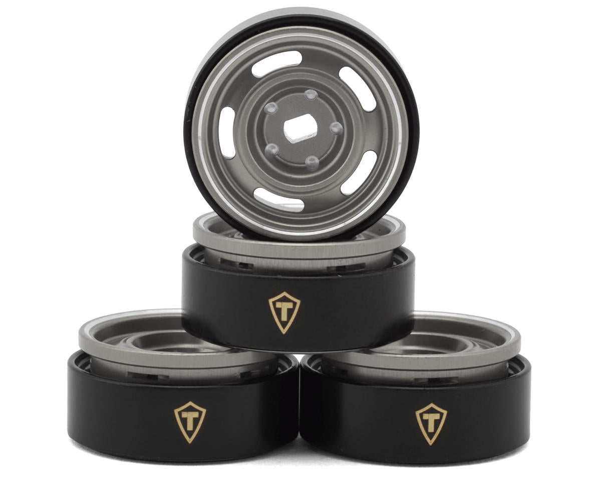 Treal Hobby 0.7" 5-Slot Aluminum Micro Rock Crawler Beadlock Wheels