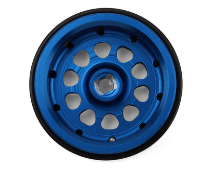 Treal Hobby Type E 0.7" Aluminum Micro Crawler Beadlock Wheels (Blue) (4)