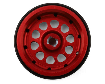Treal Hobby Type E 0.7" Aluminum Micro Crawler Beadlock Wheels (Red) (4)