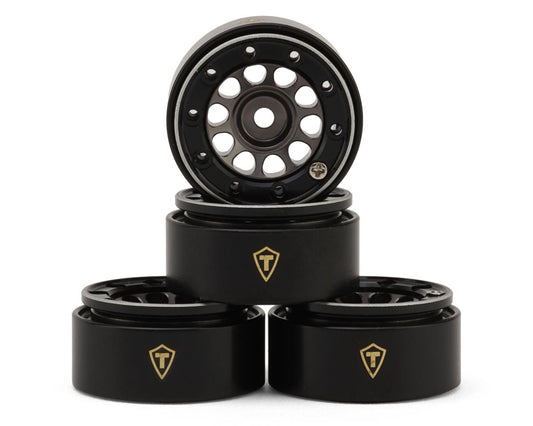 Treal Hobby Type E 0.7" Aluminum Micro Crawler Beadlock Wheels (Titanium) (4)