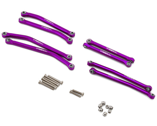Treal Hobby Axial SCX30 Aluminum High Clearance Suspension Links Set (Purple)