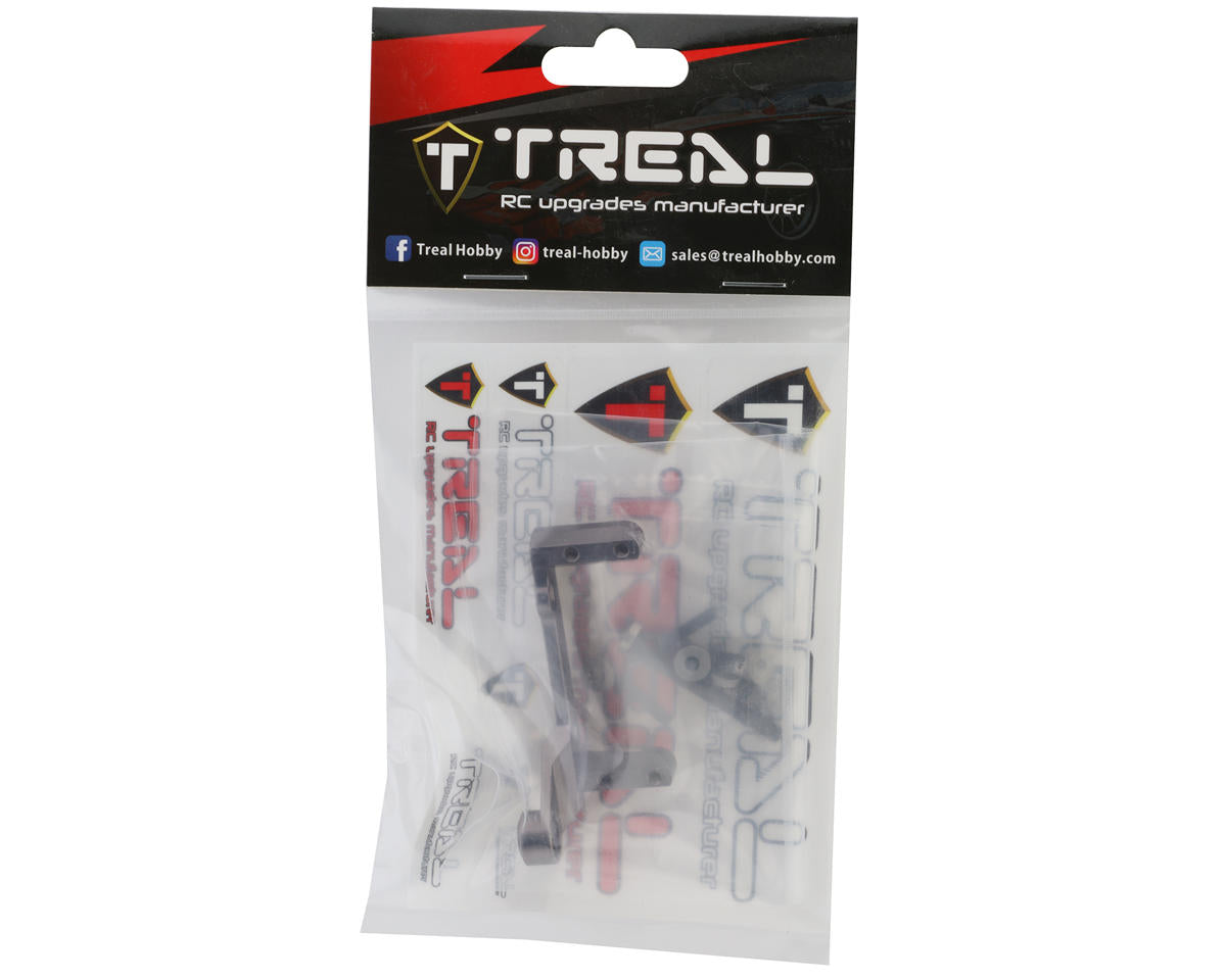 Treal Hobby SCX6 Aluminum 2-Speed Transmission Servo Mount (Titanium)