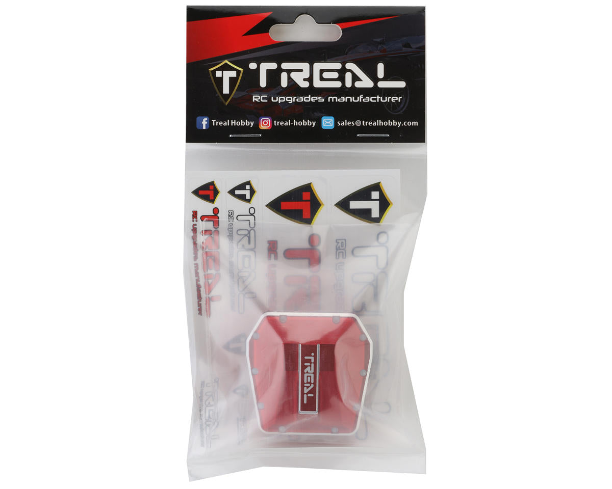 Treal Hobby Axial SCX6 Aluminum Differential Cover (Red)