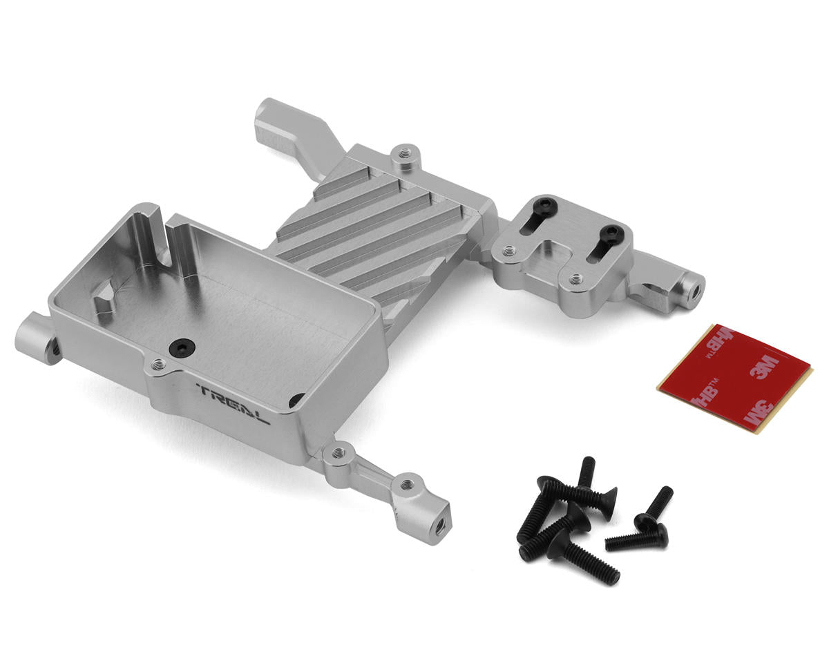 Treal Hobby Axial SCX6 Aluminum ESC & Servo Mount Bracket (Silver)