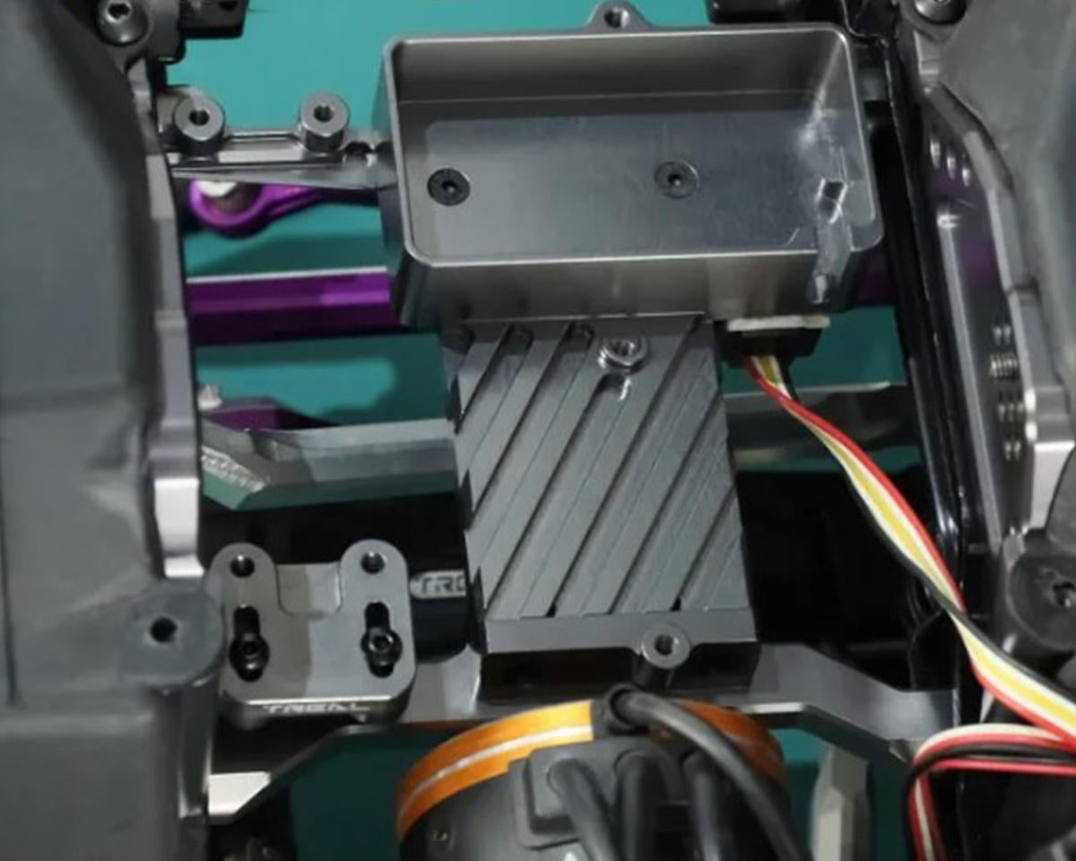 Treal Hobby Axial SCX6 Aluminum ESC & Servo Mount Bracket (Silver)