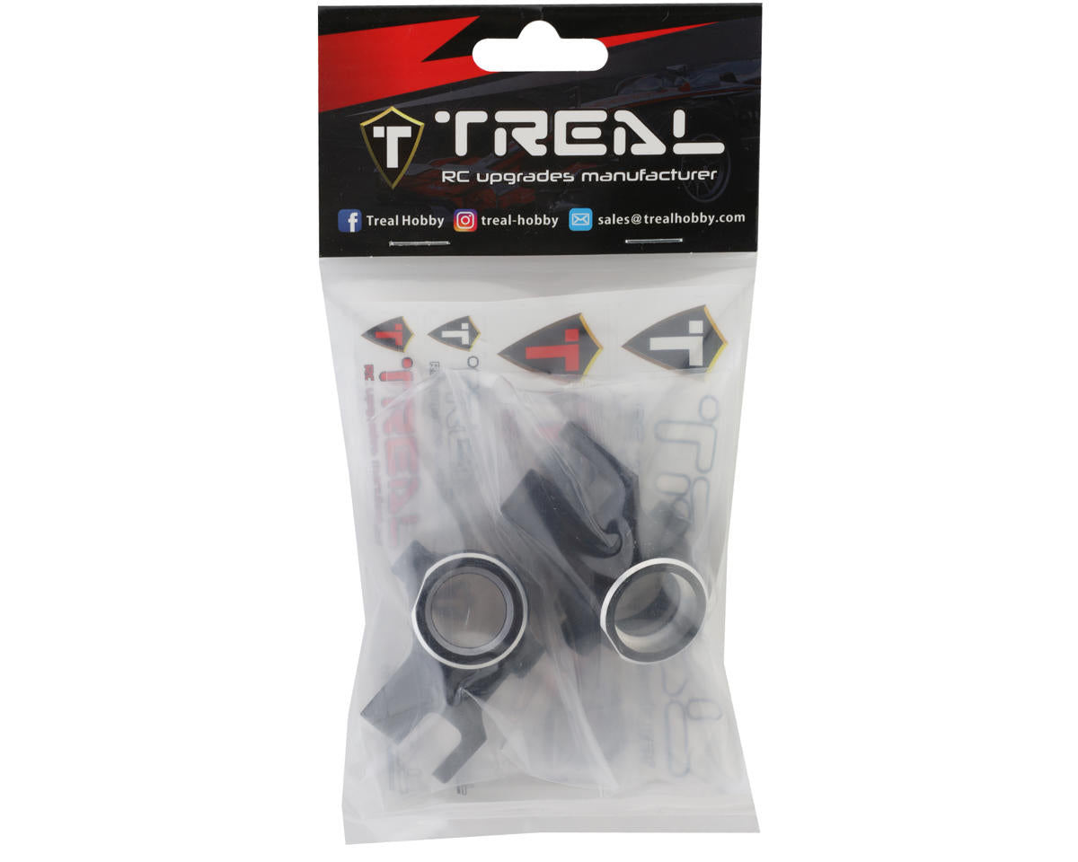 Treal Hobby Aluminum Steering Knuckles for Traxxas Sledge (Black) (2)
