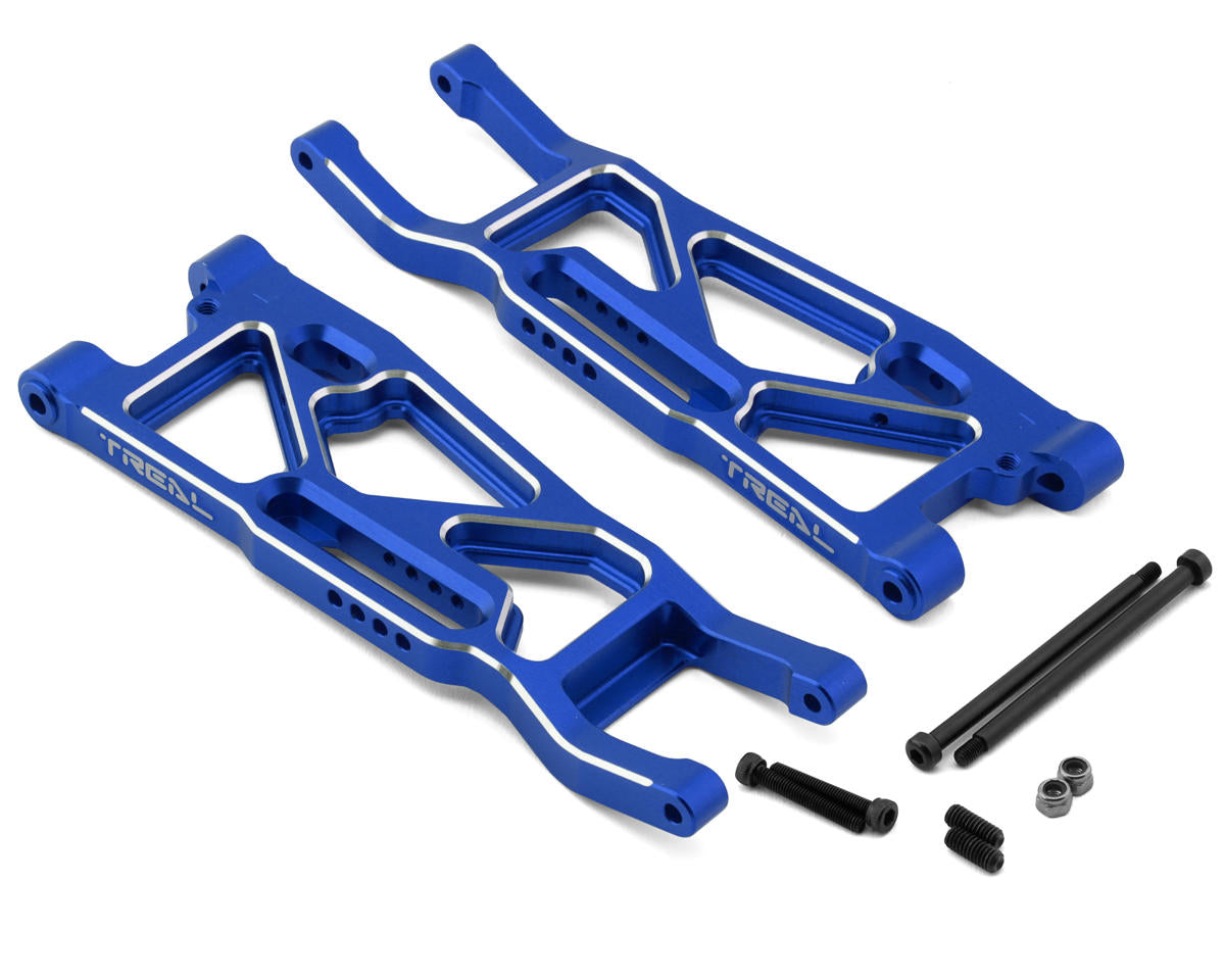 Treal Hobby Aluminum Front Suspension Arms for Traxxas Sledge (Blue) (2)