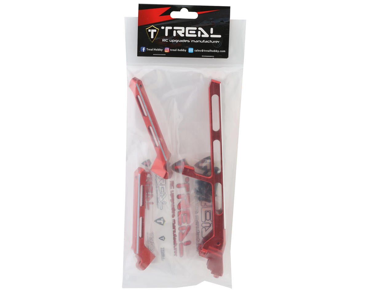Treal Hobby Aluminum Rear Chassis Brace & Towers Set for Traxxas Sledge (Red)
