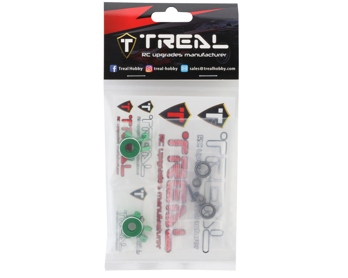 Treal Hobby Aluminum Front Steering Knuckles for Traxxas TRX-4M (Green) (2)