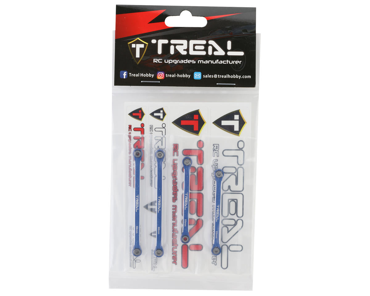 Treal Hobby Aluminum Lower Suspension Links for Traxxas TRX-4M (Blue) (4)
