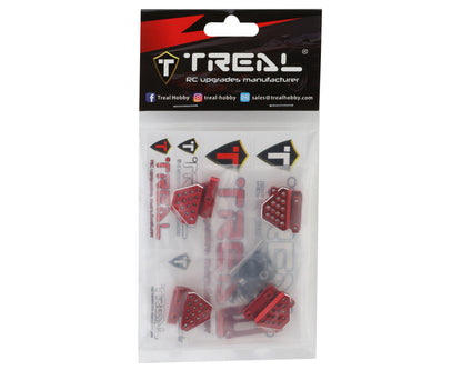 Treal Hobby Aluminum Shock Mounts Set for Traxxas TRX-4M (Red)