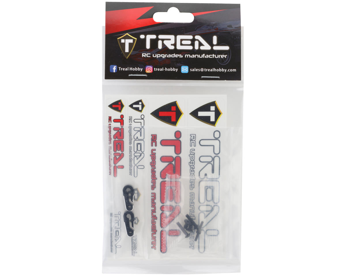 Treal Hobby Aluminum Clamping Servo Horns for Traxxas TRX-4M (Black) (2) (25T)