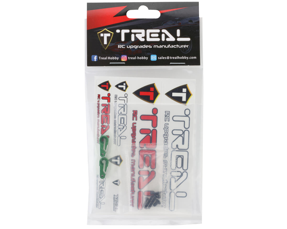 Treal Hobby Aluminum Clamping Servo Horns for Traxxas TRX-4M (Green) (2) (25T)