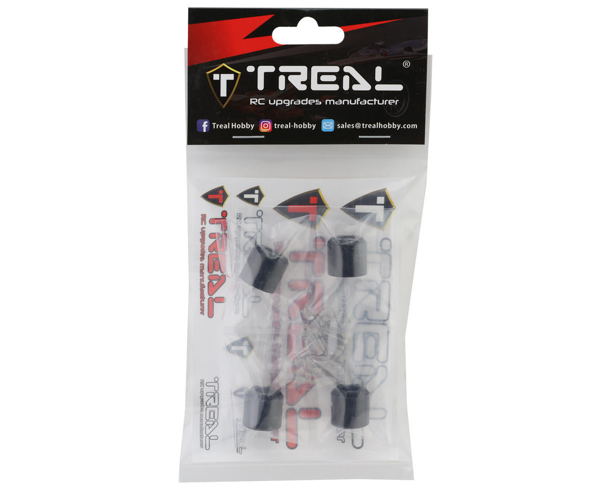 Treal Hobby 7075 Aluminum Extended Wheel Hex Hubs for Traxxas® TRX4-MT™ (Black)