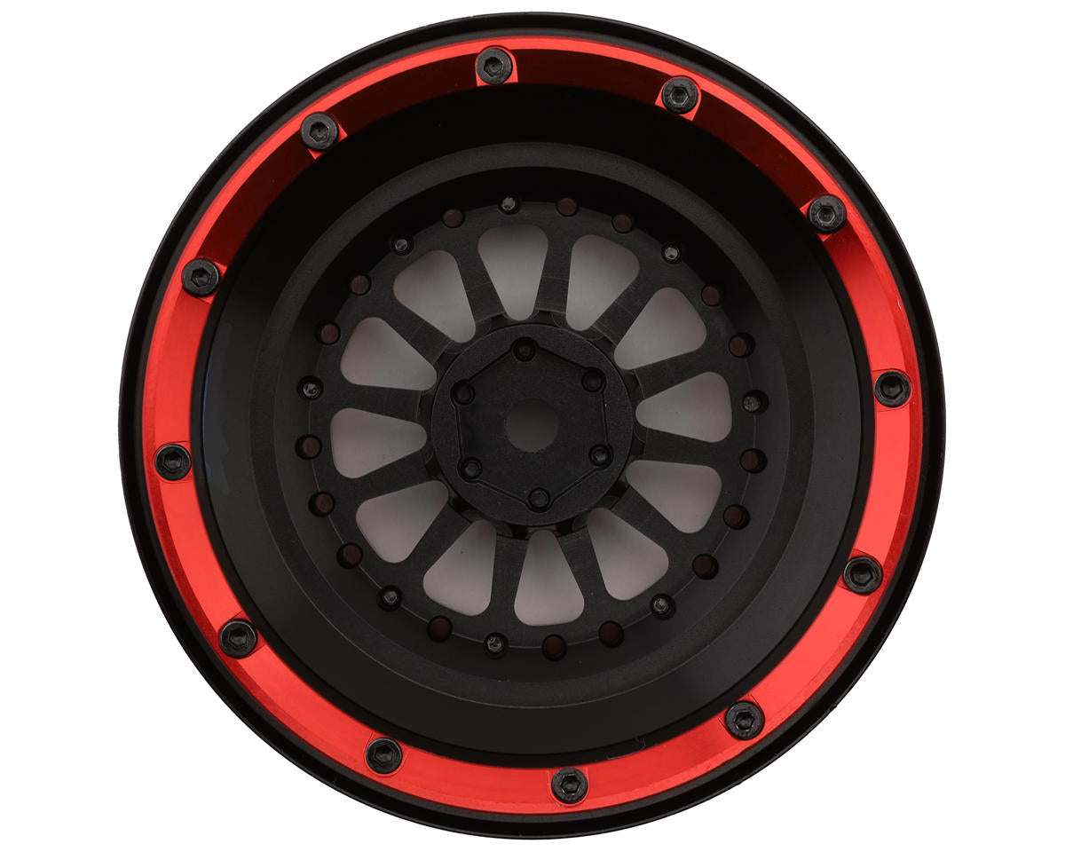 Treal Hobby Type A Aluminum Beadlock Wheels for Traxxas® UDR® (Black/Red) (2)