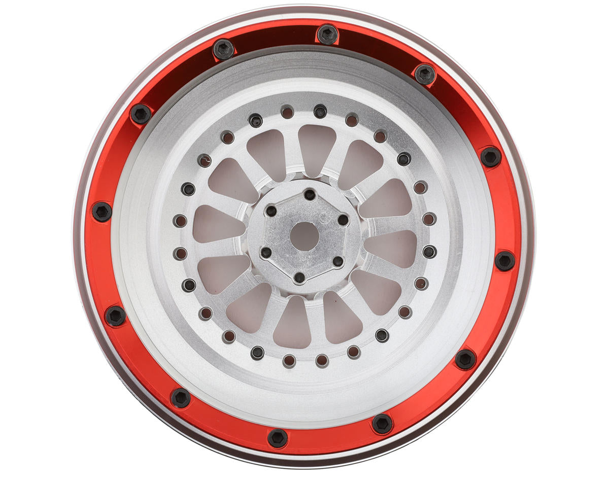 Treal Hobby Type A Aluminum Beadlock Wheels for Traxxas® UDR® (Silver/Red) (2)