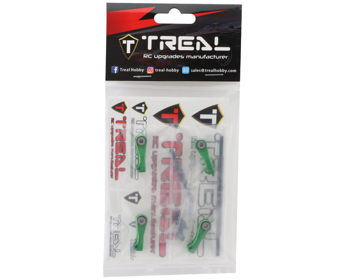 Treal Hobby Axial UTB18 Adjustable Steering Link Tie Rod Set (Green)