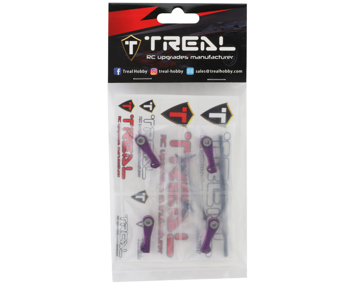 Treal Hobby Axial UTB18 Adjustable Steering Link Tie Rod Set (Purple)
