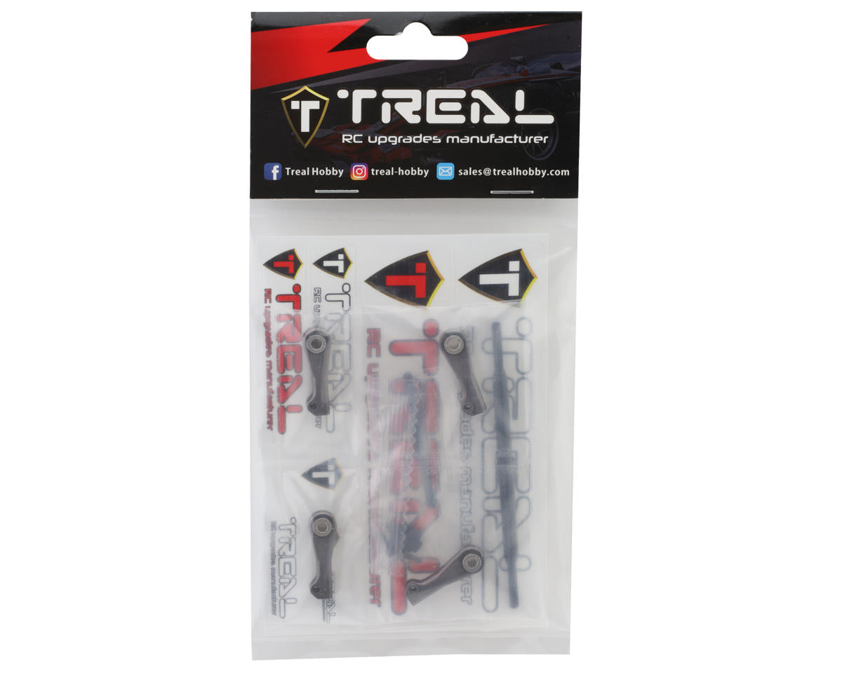 Treal Hobby Axial UTB18 Adjustable Steering Link Tie Rod Set (Titanium)