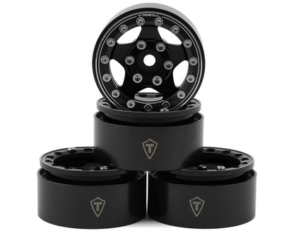 Treal Hobby Type B 1.55" Classic 5-Spoke Beadlock Wheels (Black)