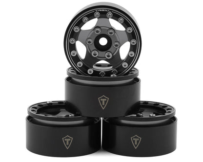 Treal Hobby Type B 1.55" Classic 5-Spoke Beadlock Wheels (Grey)