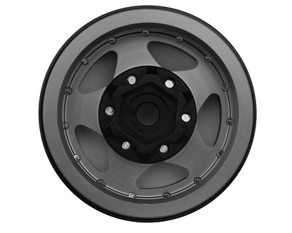 Treal Hobby Type B 1.55" Classic 5-Spoke Beadlock Wheels (Grey)