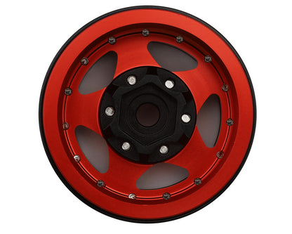 Treal Hobby Type B 1.55" Classic 5-Spoke Beadlock Wheels (Red)