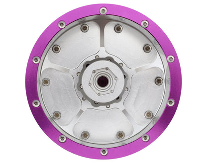 Treal Hobby 2.6" Aluminum Beadlock Monster Truck Wheels (Silver/Purple) (2)
