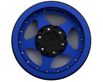 Treal Hobby Type E 1.9" Classic 5-Spoke Beadlock Wheels (Blue/Black) (4)