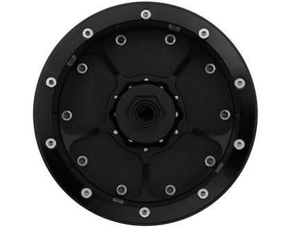 Treal Hobby 2.6" Aluminum Beadlock Monster Truck Wheels (Black/Black) (2)