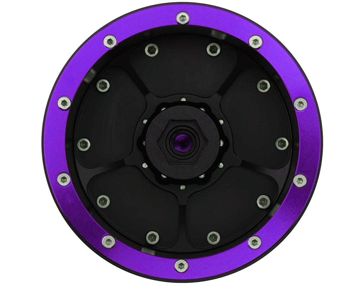 Treal Hobby 2.6" Aluminum Beadlock Monster Truck Wheels (Purple/Black) (2)