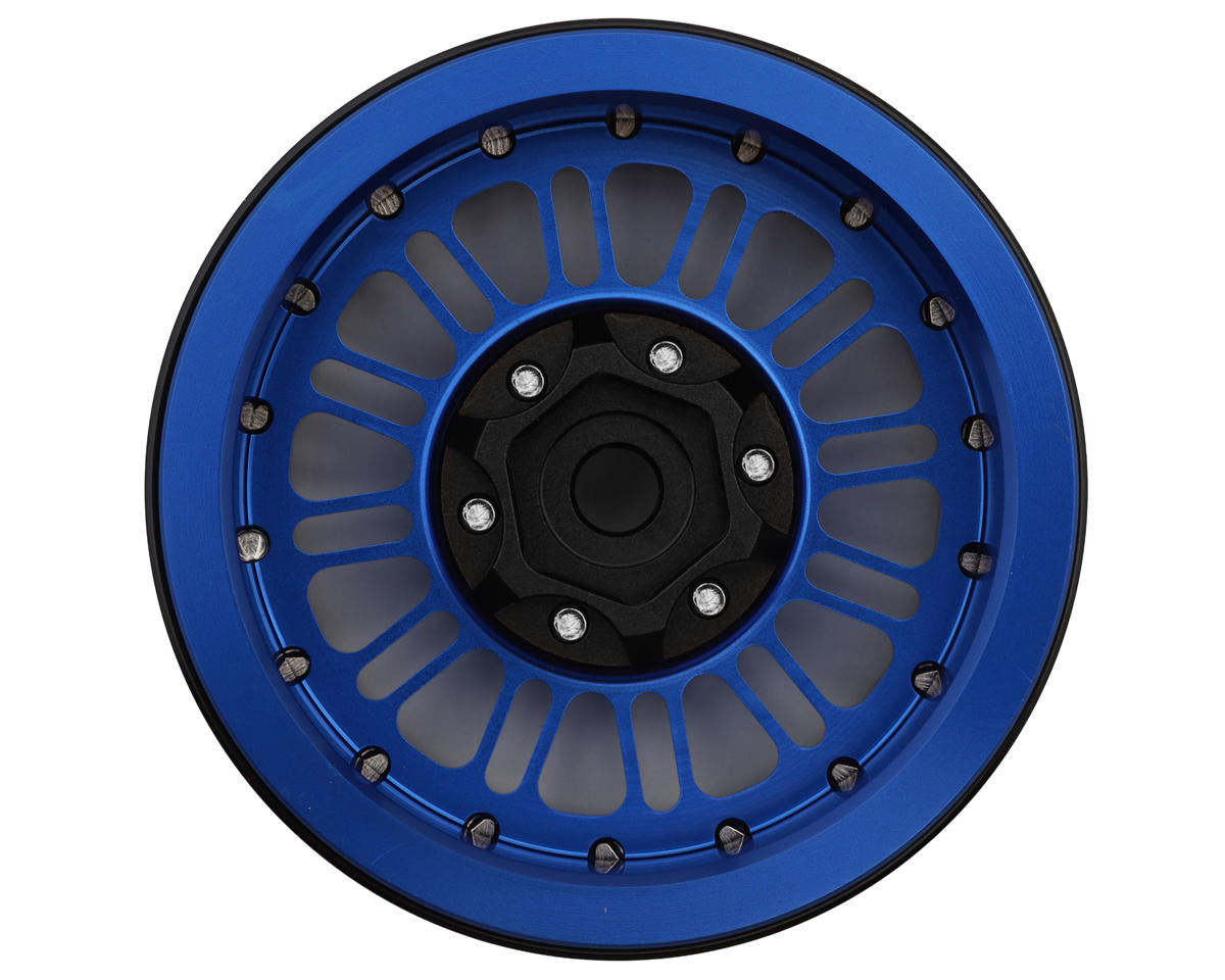 Treal Hobby 1.9" Type K Multi-Spoke Aluminum Crawler Beadlock Wheels (Blue)
