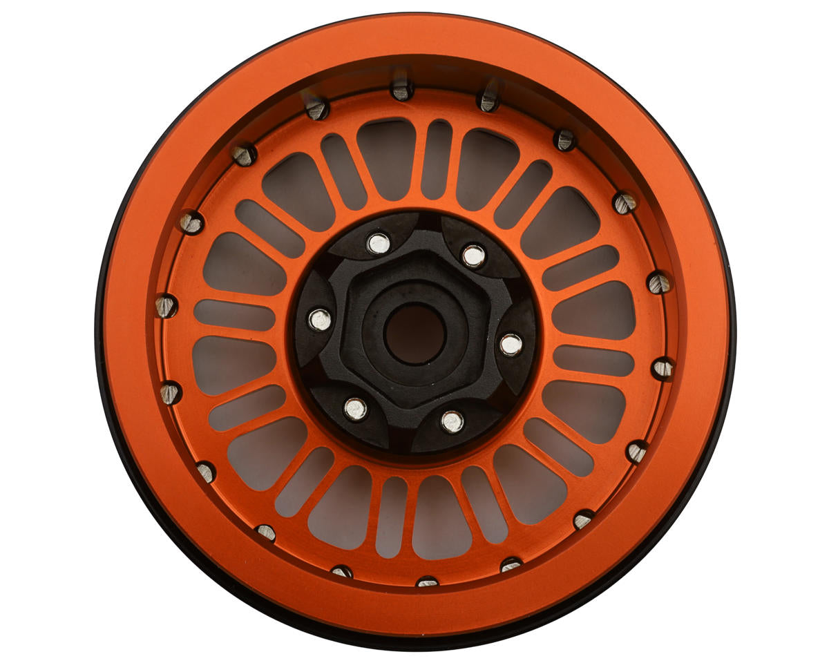 Treal Hobby 1.9" Type K Multi-Spoke Aluminum Crawler Beadlock Wheels (Orange)