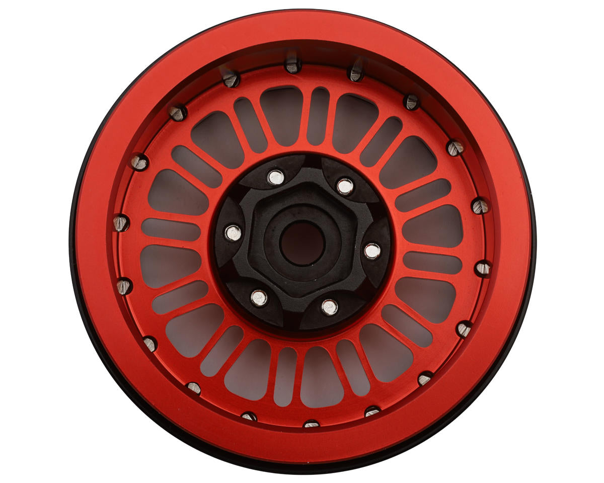 Treal Hobby 1.9" Type K Multi-Spoke Aluminum Crawler Beadlock Wheels (Red)