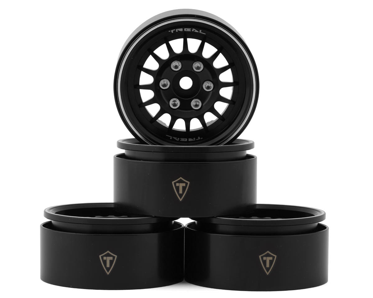 Treal Hobby Type N 1.9" Multi-Spoke Beadlock Wheels (Black) (4)