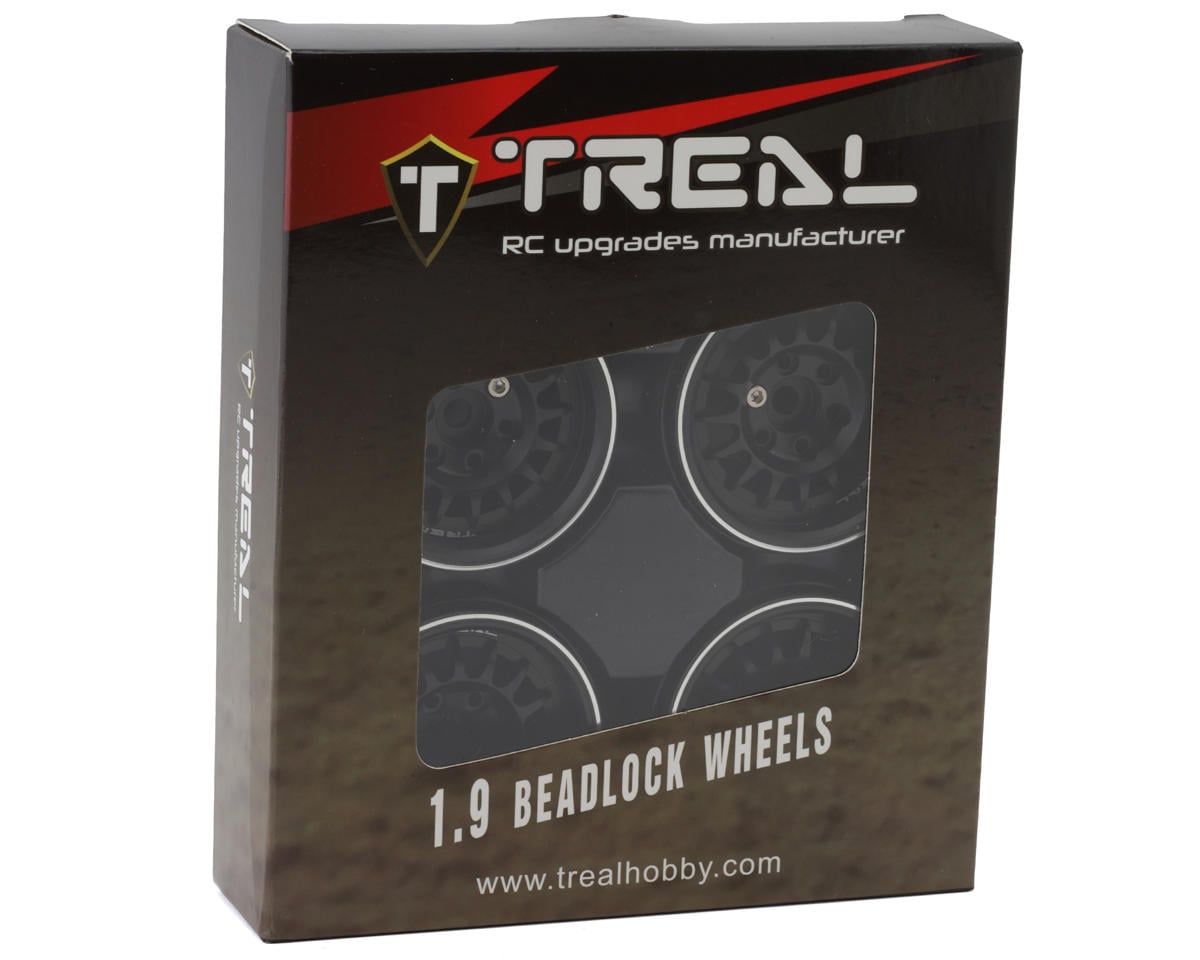 Treal Hobby Type N 1.9" Multi-Spoke Beadlock Wheels (Black) (4)