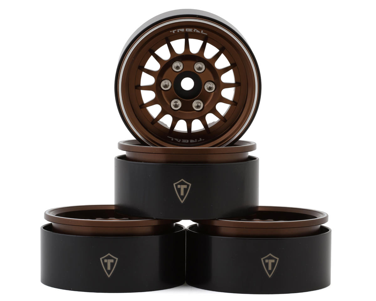 Treal Hobby Type N 1.9" Multi-Spoke Beadlock Wheels (Bronze) (4)