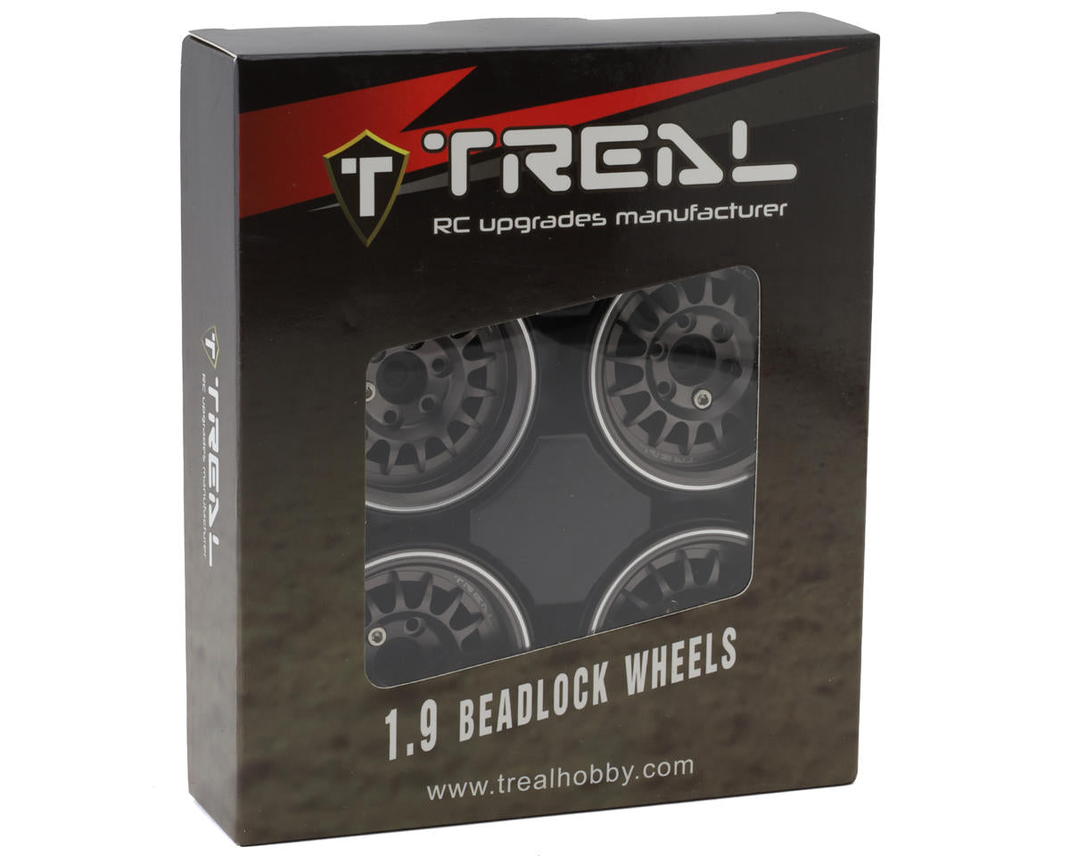Treal Hobby Type N 1.9" Multi-Spoke Beadlock Wheels (Grey) (4)