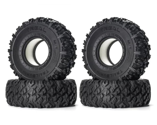 Treal Hobby Trailburner 1.9" Rubber Rock Crawler Tires (4)