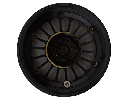 Treal Hobby Type D 1.9" Brass Beadlock Crawler Wheels (Black/Gold) (4) (215g ea)