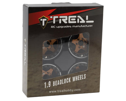 Treal Hobby 1.9" Type E Classic 5-Spoke Beadlock Wheels (Bronze/Black) (4)