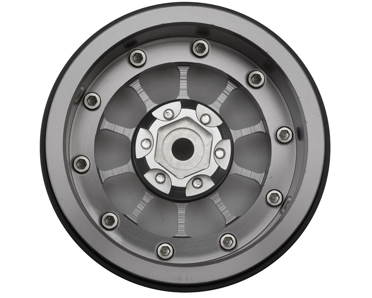 Treal Hobby 2.2" Type-A Aluminum 1/10 Rock Crawler Beadlock Wheels (Titanium)