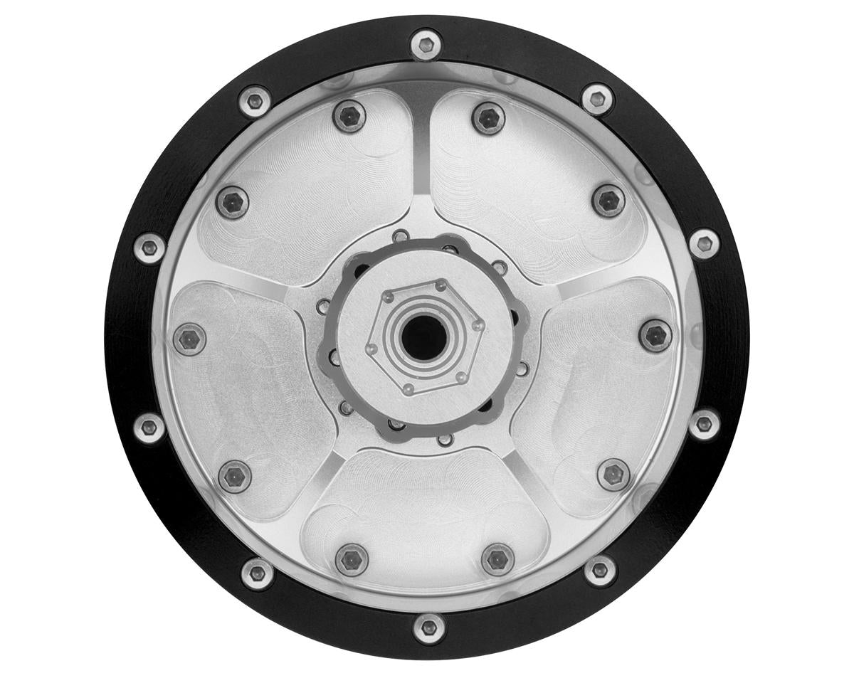 Treal Hobby 2.6" Aluminum Beadlock Monster Truck Wheels (Silver/Black) (2)