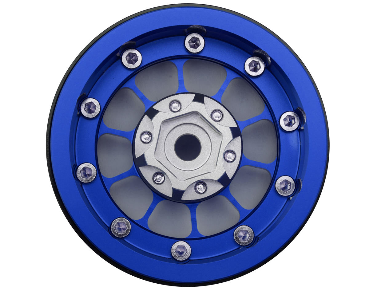 Treal Hobby Type A 1.9'' Spoked Beadlock Wheels (Blue) (2)